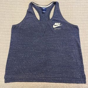 Nike Women's Sportswear Gym Vintage Blue Racerback Tank 883735-429 Size XL